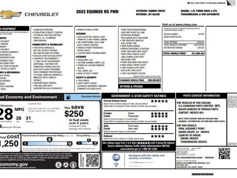 Used 2022 Chevrolet Equinox RS FWD image 12