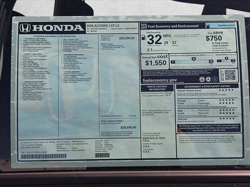 New 2026 Honda Accord LX image 17