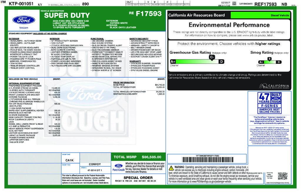 Used 2024 Ford F250 Lariat w/ Lariat Ultimate Package AWD/4WD image 30