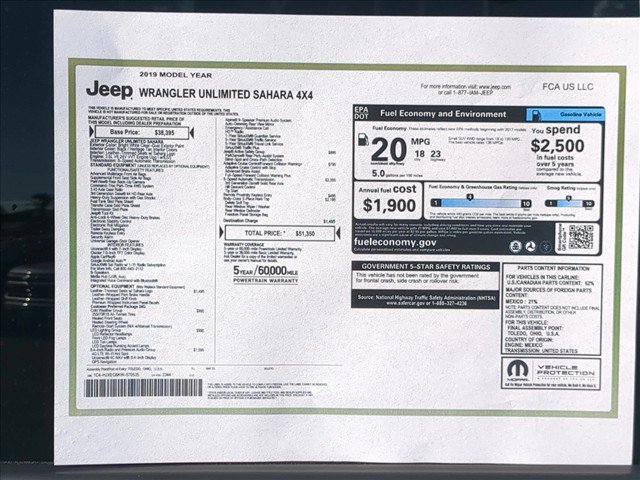 Used 2019 Jeep Wrangler Unlimited Sahara AWD/4WD image 26