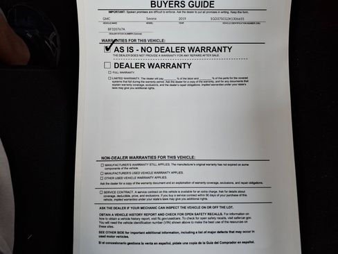 Used 2019 GMC Savana 3500 w/ Power Convenience Package RWD image 34