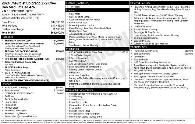 Used 2024 Chevrolet Colorado ZR2 w/ ZR2 Bison Edition AWD/4WD image 44