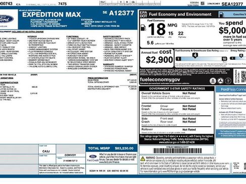 Used 2025 Ford Expedition Max Platinum w/ Driver's Package AWD/4WD image 2