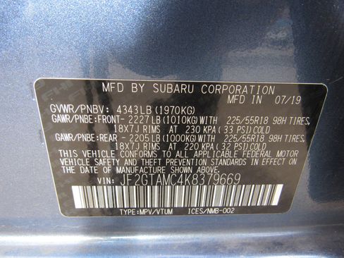 Used 2019 Subaru Crosstrek 2.0i Limited w/ Moonroof Package image 6