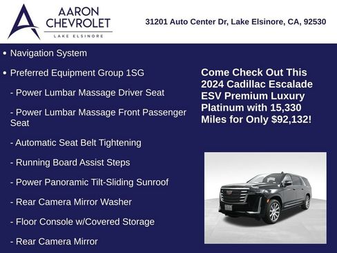 Used 2024 Cadillac Escalade ESV Premium Luxury Platinum AWD/4WD image 5