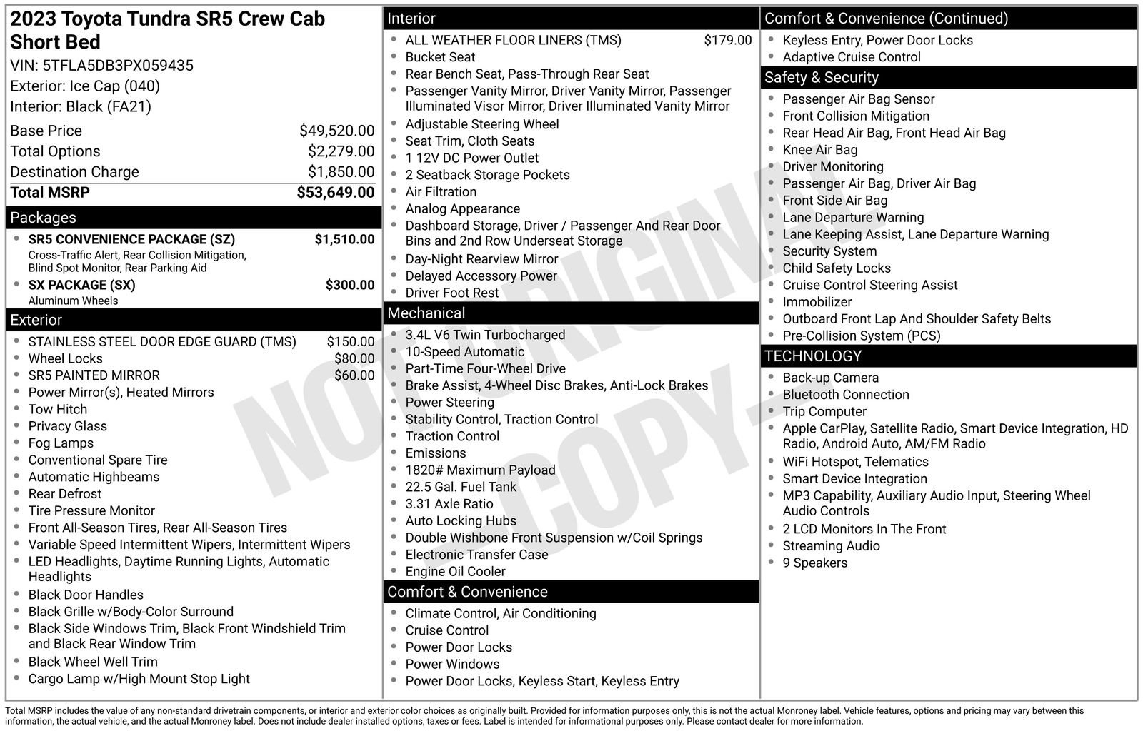 Used 2023 Toyota Tundra SR5 w/ SR5 Convenience Package AWD/4WD image 29