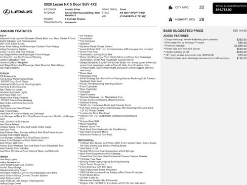 Used 2020 Lexus NX 300 F Sport w/ F Sport Premium Package image 6