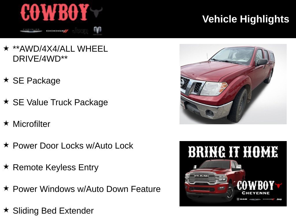 Used 2010 Nissan Frontier SE AWD/4WD image 2