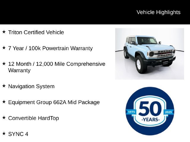 Used 2025 Ford Bronco Heritage Edition AWD/4WD image 8