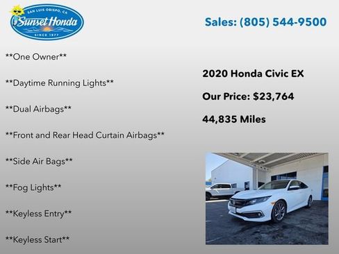 Used 2020 Honda Civic EX image 7