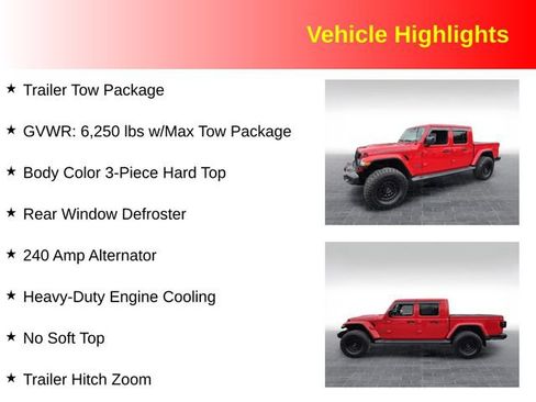 Used 2021 Jeep Gladiator Rubicon w/ Trailer Tow Package AWD/4WD image 3