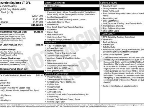 Used 2019 Chevrolet Equinox LT w/ Driver Convenience Package FWD image 33