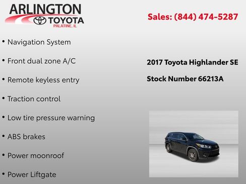 Used 2017 Toyota Highlander SE AWD/4WD image 2