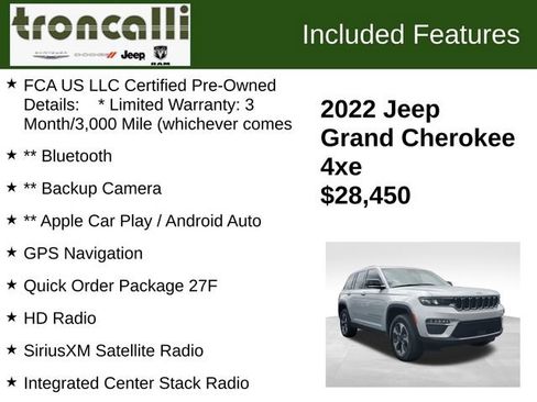 Certified 2022 Jeep Grand Cherokee Limited 4xe AWD/4WD image 5