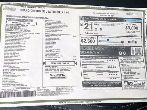 New 2025 Jeep Grand Cherokee L Altitude image 39