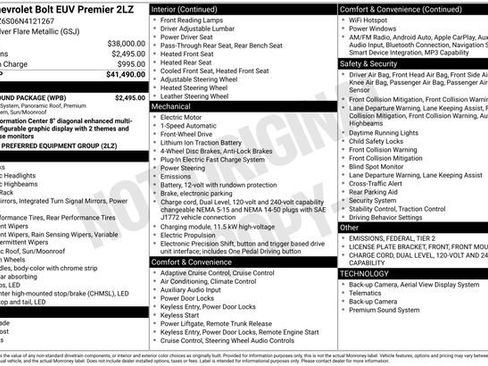 Used 2022 Chevrolet Bolt EUV Premier w/ Sun & Sound Package image 4