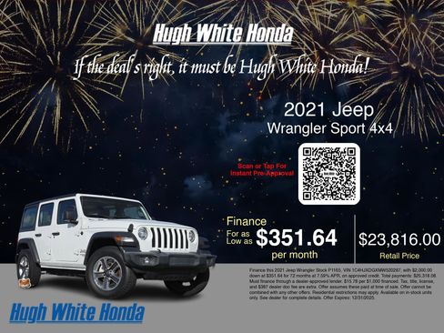 Used 2021 Jeep Wrangler Unlimited Sport image 3