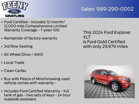 Used 2024 Ford Explorer XLT w/ Equipment Group 202A AWD/4WD image 5