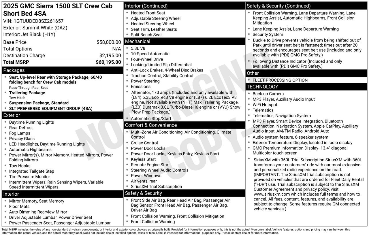 Used 2025 GMC Sierra 1500 SLT AWD/4WD image 9