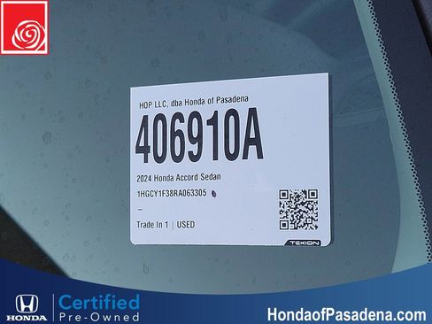 Certified 2024 Honda Accord EX image 32