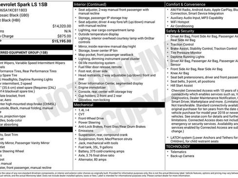 Used 2019 Chevrolet Spark LS FWD image 10