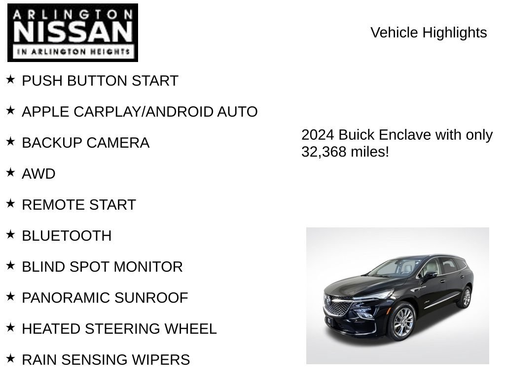 Used 2024 Buick Enclave Avenir w/ Trailering Package, 5000 lbs. AWD/4WD image 7