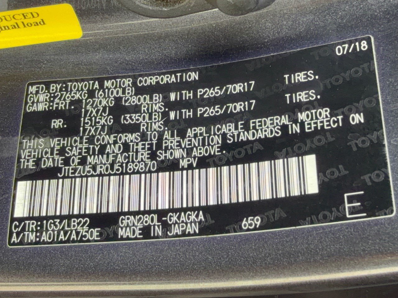 Used 2018 Toyota 4Runner SR5 Premium RWD image 32