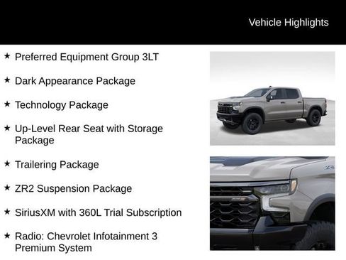 New 2026 Chevrolet Silverado 1500 ZR2 w/ Dark Appearance Package AWD/4WD image 27