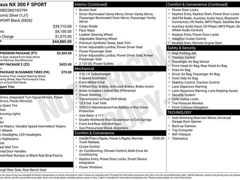 Used 2021 Lexus NX 300 F Sport w/ F Sport Premium Package image 7