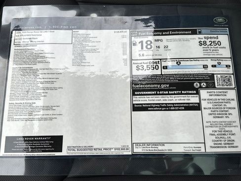 New 2025 Land Rover Range Rover Long Wheelbase SE image 27