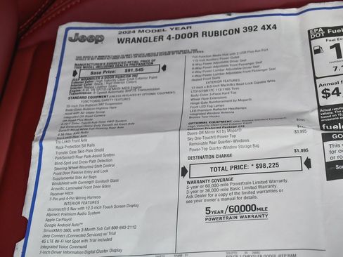 Used 2024 Jeep Wrangler Unlimited Rubicon 392 image 67