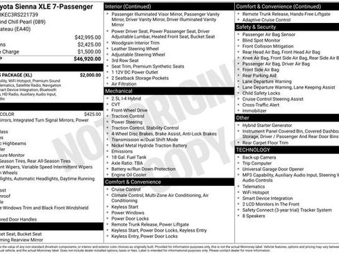 Used 2024 Toyota Sienna XLE w/ XLE Plus Package FWD image 5
