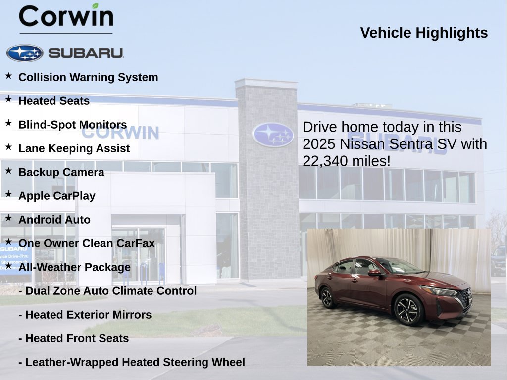 Used 2025 Nissan Sentra SV w/ All-Weather Package FWD image 6