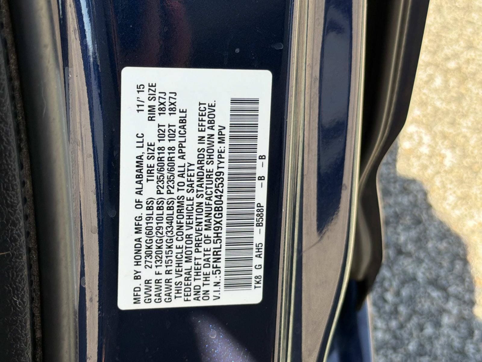 Used 2016 Honda Odyssey Touring image 33