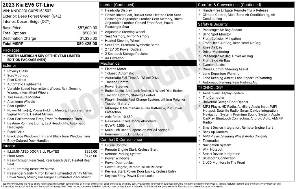 Certified 2023 Kia EV6 GT-Line AWD/4WD image 15