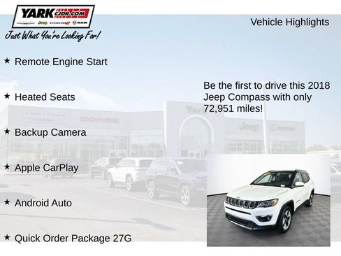 Certified 2018 Jeep Compass Limited AWD/4WD image 11
