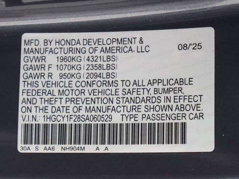 Certified 2025 Honda Accord LX image 44