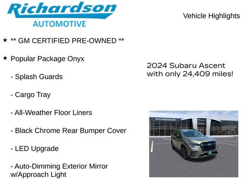 Used 2024 Subaru Ascent Onyx Edition w/ Popular Package Onyx AWD/4WD image 10