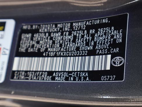 Used 2012 Toyota Camry SE FWD image 24