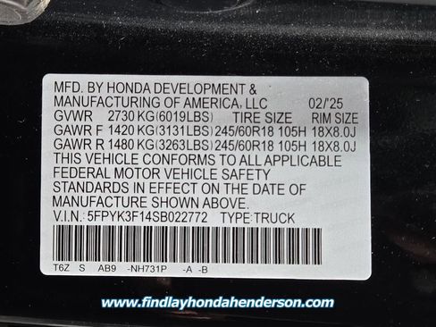 Certified 2025 Honda Ridgeline Sport image 13