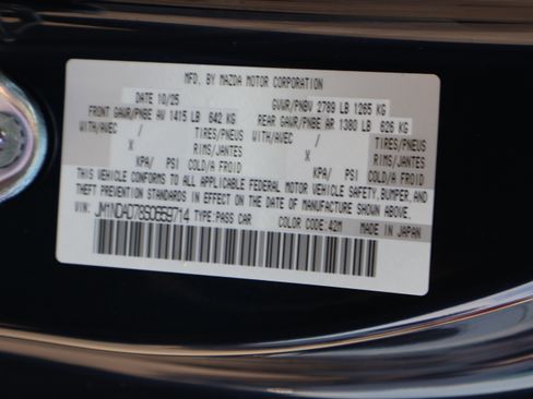 New 2025 MAZDA MX-5 Miata Grand Touring w/ Weather Package image 50