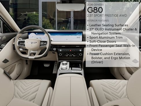 New 2026 Genesis G80 2.5T Sport Prestige AWD/4WD image 17