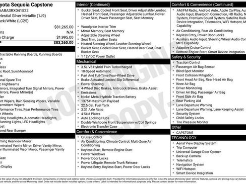 Used 2024 Toyota Sequoia Capstone AWD/4WD image 2