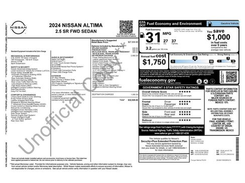 Used 2024 Nissan Altima 2.5 SR w/ SR Premium Package FWD image 4