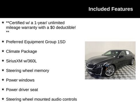 Certified 2023 Cadillac CT5 Premium Luxury w/ Climate Package RWD image 4