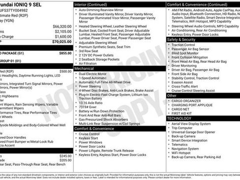 New 2026 Hyundai Ioniq 9 SEL w/ Tow & Go Package AWD/4WD image 38