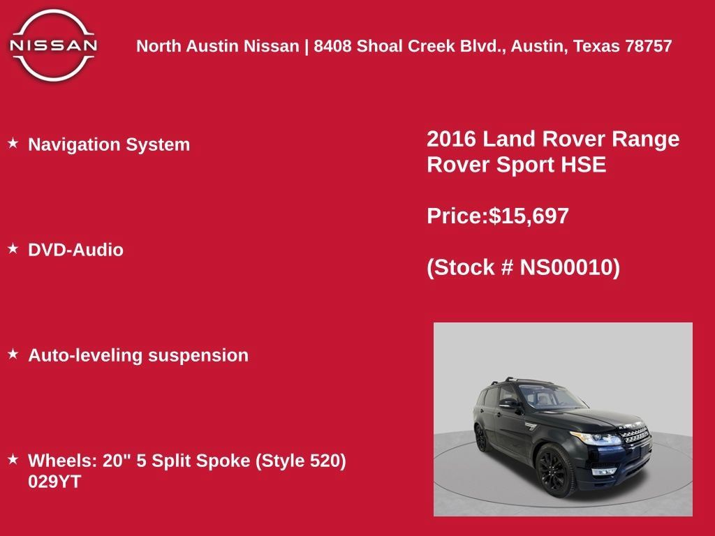 Used 2016 Land Rover Range Rover Sport HSE AWD/4WD image 11