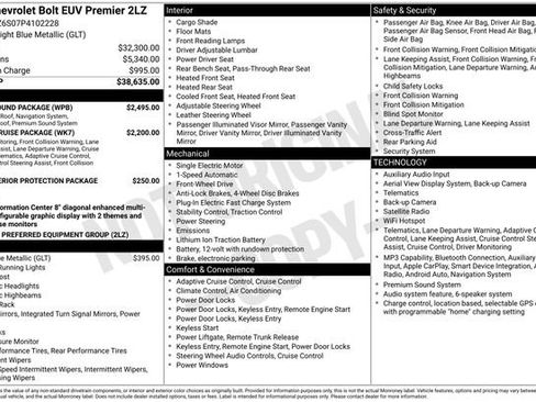 Used 2023 Chevrolet Bolt EUV Premier w/ Sun & Sound Package FWD image 2