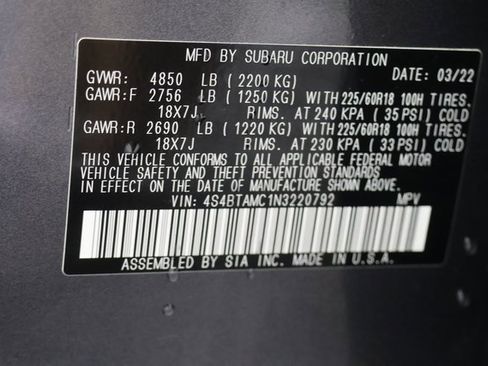 Used 2022 Subaru Outback Limited image 28