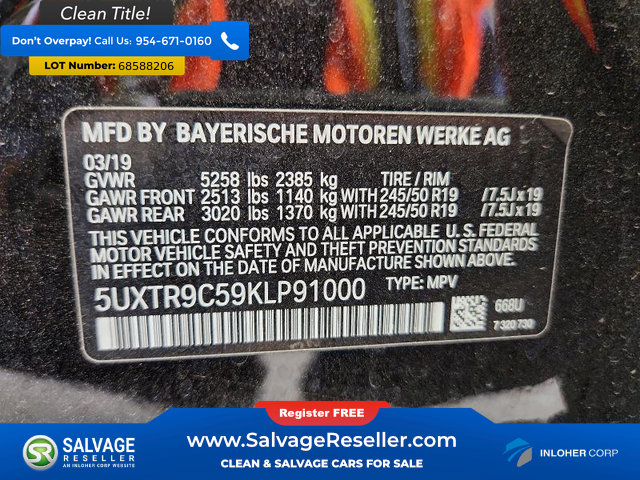 Used 2019 BMW X3 xDrive30i w/ Driving Assistance Package AWD/4WD image 17